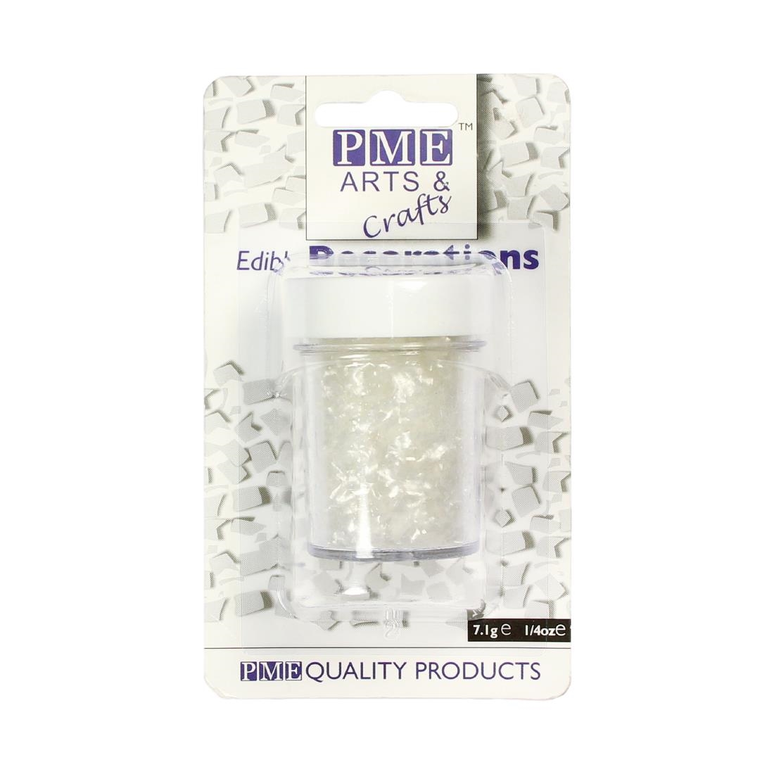 PME Glitter Flakes 7-1g - White (HU327)