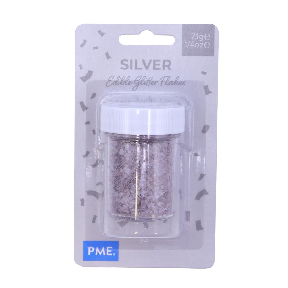 PME Glitter Flakes 7-1g - Silver (HU328)
