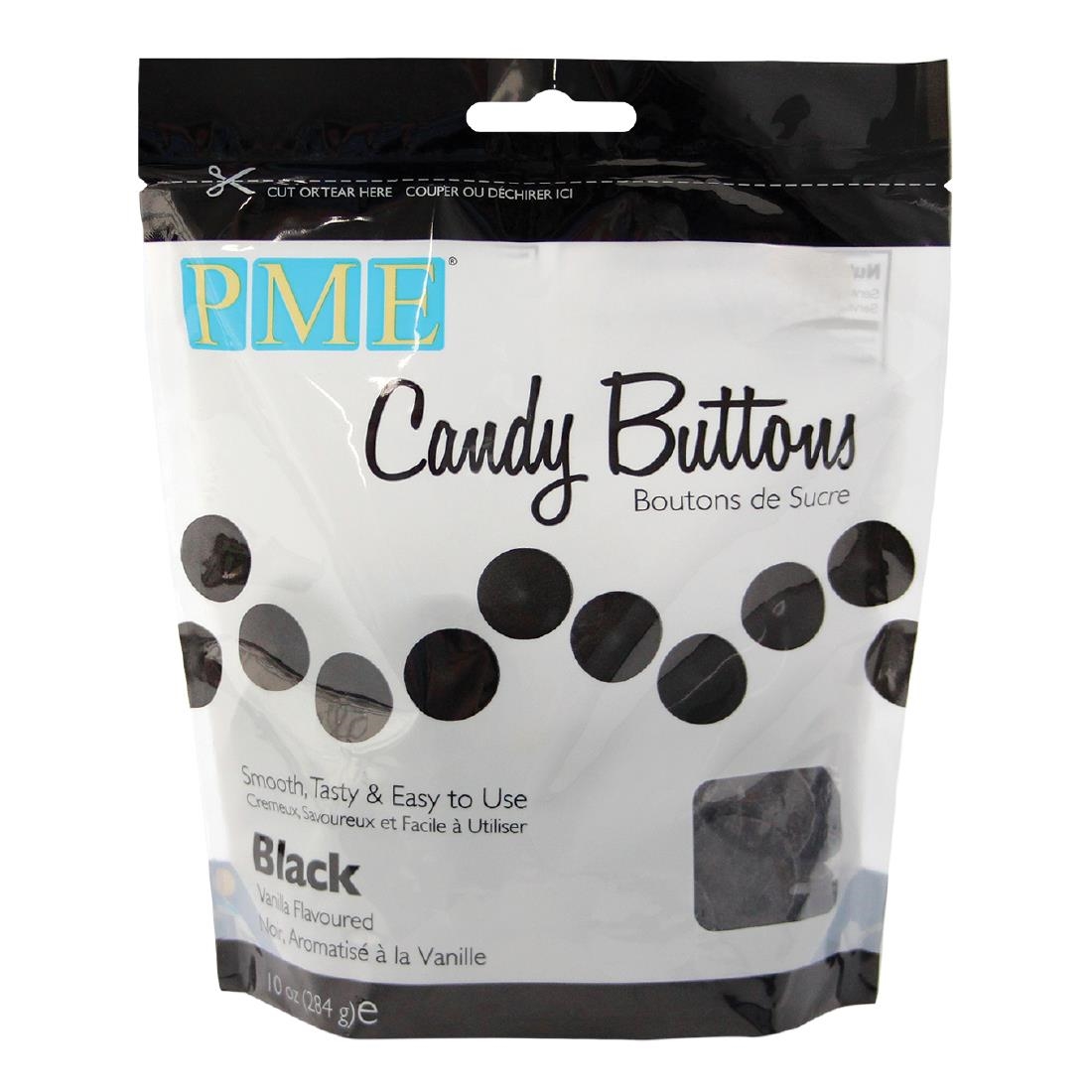 PME Candy Buttons Black 280g (HU349)