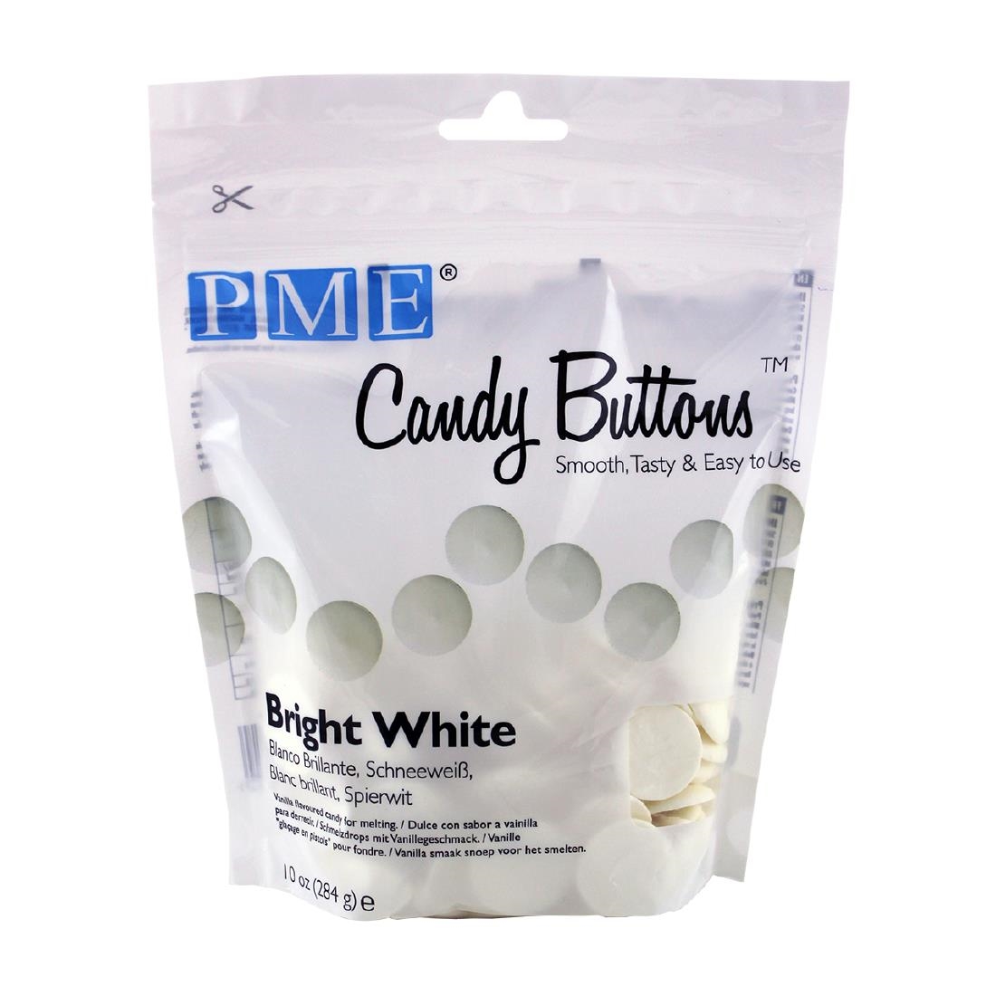 PME Candy Buttons Bright White 280g (HU350)