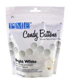 PME Candy Buttons Bright White 280g (HU350)