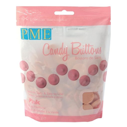 PME Candy Buttons Pink 340g (HU353)