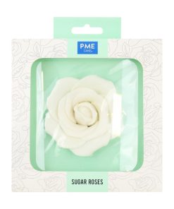 PME White Sugar Rose 90mm (HU357)