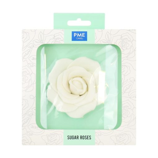 PME White Sugar Rose 90mm (HU357)