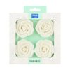 PME White Sugar Roses 62mm Pack of 4 (HU358)