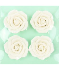 PME White Sugar Roses 62mm Pack of 4 (HU358)