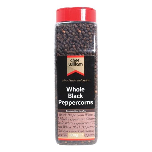 Chef William Whole Black Peppercorns 500g (KA001)