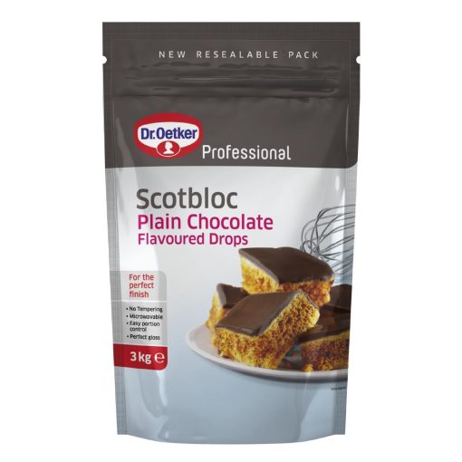 Dr Oetker Scotbloc Plain Chocolate Flavoured Drops 3kg (KA085)