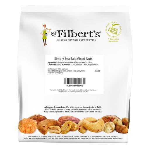 Mr Filberts Simply Sea Salt Mixed Nuts 1-5kg (KA184)