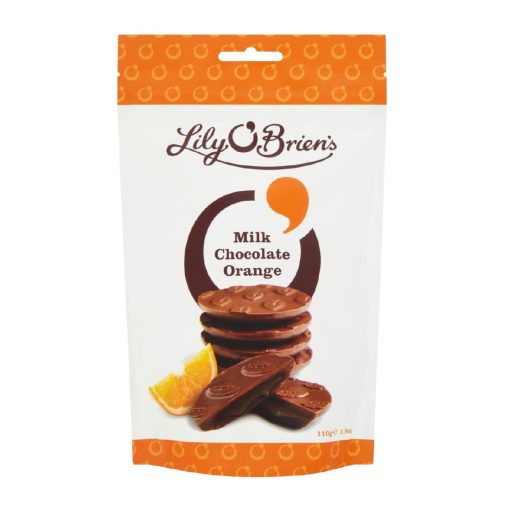 Lily OBriens Milk Chocolate Orange Share Bag 100g Pack of 7 (KA209)