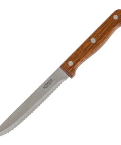 Olympia Rounded Steak Knives Wood Pack of 12 (CS717)