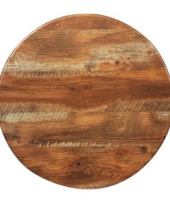Round Laminate Table Top Planked Oak 600mm (CZ844)