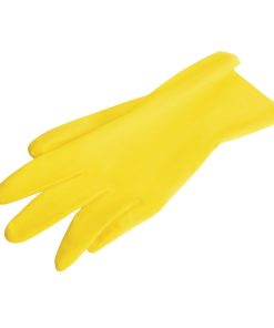 MAPA Vital 124 Liquid-Proof Light-Duty Janitorial Gloves Yellow Small (FA292-S)