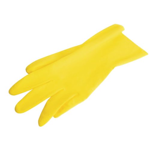 MAPA Vital 124 Liquid-Proof Light-Duty Janitorial Gloves Yellow Small (FA292-S)