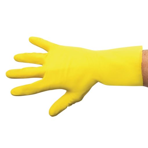 MAPA Vital 124 Liquid-Proof Light-Duty Janitorial Gloves Yellow Small (FA292-S)