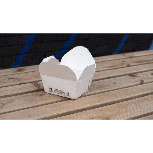 Notpla Small Takeaway Boxes White 800ml Pack of 500 (HW501)