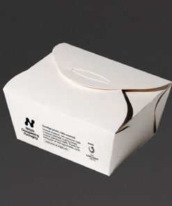 Notpla Small Takeaway Boxes White 800ml Pack of 500 (HW501)