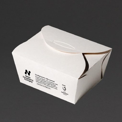 Notpla Small Takeaway Boxes White 800ml Pack of 500 (HW501)