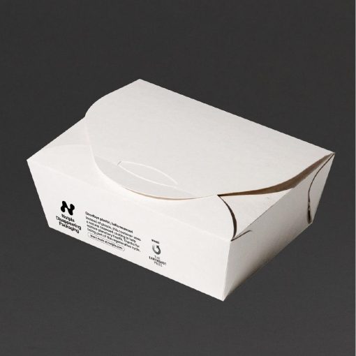 Notpla Medium Takeaway Boxes 1200ml - White Pack of 250 (HW502)