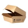 Notpla Clamshell Burger Boxes - Kraft Pack of 200 (HW512)