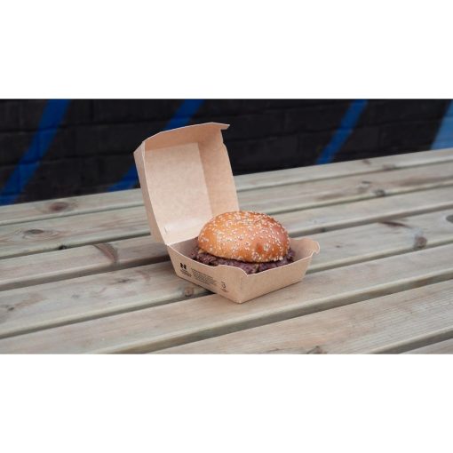 Notpla Clamshell Burger Boxes - Kraft Pack of 200 (HW512)