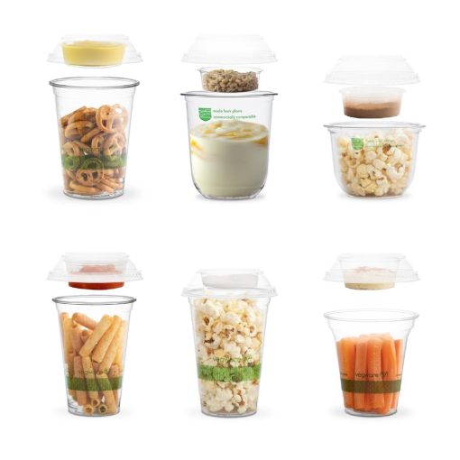 Vegware Combo Lid for Cold Cups and Bella Pots 96-Series Pack of 1000 (HX477)