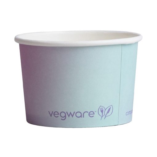 Vegware Single Scoop Ice Cream Pot Tutti Frutti 4oz Pack of 1000 (HX483)