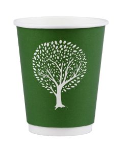 Vegware Green Tree Double Wall Hot Cups 12oz 89-Series Pack of 500 (HX487)