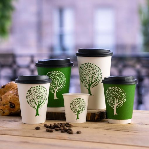 Vegware Green Tree Double Wall Hot Cups 12oz 89-Series Pack of 500 (HX487)