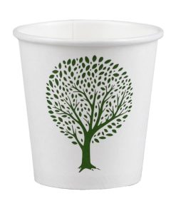 Vegware Green Tree White Hot Cups 4oz 62-Series Pack of 1000 (HX488)