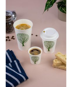 Vegware Green Tree White Hot Cups 4oz 62-Series Pack of 1000 (HX488)