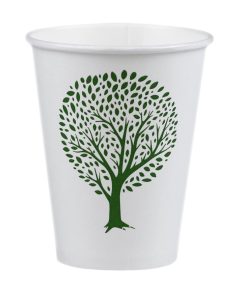 Vegware Green Tree White Hot Cups 8oz 79-Series Pack of 1000 (HX489)