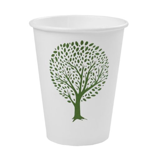 Vegware Green Tree White Hot Cups 12oz 89-Series Pack of 1000 (HX490)