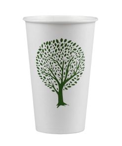 Vegware Green Tree White Hot Cups 16oz 89-Series Pack of 1000 (HX491)