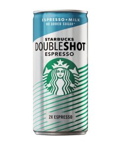 Starbucks Double Shot Espresso Iced Coffee No Added Sugar Cans 200ml Pack of 12 (KA191)