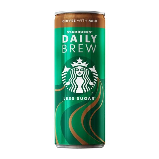 Starbucks Daily Brew Iced Coffee with Milk Cans 250ml Pack of 12 (KA192)