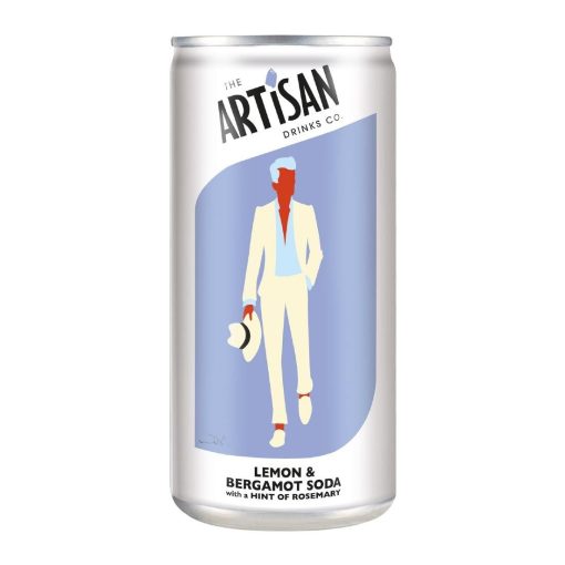 Artisan Drinks Cloudy Lemon and Bergamot Soda Cans 250ml Pack of 12 (KA429)