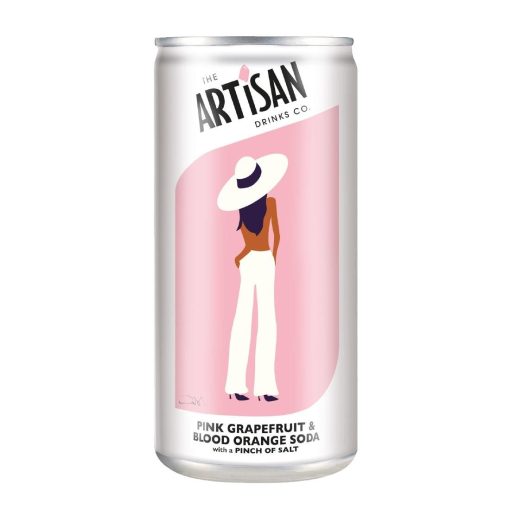 Artisan Drinks Pink Grapefruit and Blood Orange Soda Cans 250ml Pack of 12 (KA431)