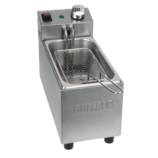 Buffalo Single Tank Single Basket 3Ltr Countertop Fryer 2kW (CU614)