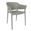 Bolero Lorenzo Cafe Chairs Medium Grey Pack of 2 (DX970)