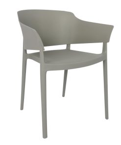 Bolero Lorenzo Cafe Chairs Medium Grey Pack of 2 (DX970)