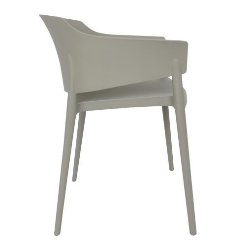 Bolero Lorenzo Cafe Chairs Medium Grey Pack of 2 (DX970)