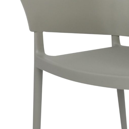 Bolero Lorenzo Cafe Chairs Medium Grey Pack of 2 (DX970)