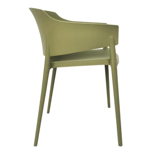 Bolero Lorenzo Cafe Chairs Green Tea Pack of 2 (DX971)