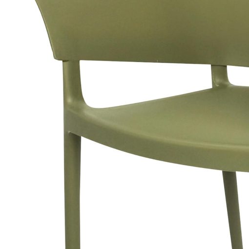 Bolero Lorenzo Cafe Chairs Green Tea Pack of 2 (DX971)