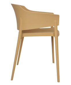 Bolero Lorenzo Cafe Chairs Warm Cream Pack of 2 (DX972)