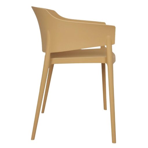 Bolero Lorenzo Cafe Chairs Warm Cream Pack of 2 (DX972)