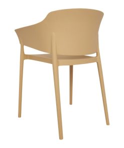 Bolero Lorenzo Cafe Chairs Warm Cream Pack of 2 (DX972)