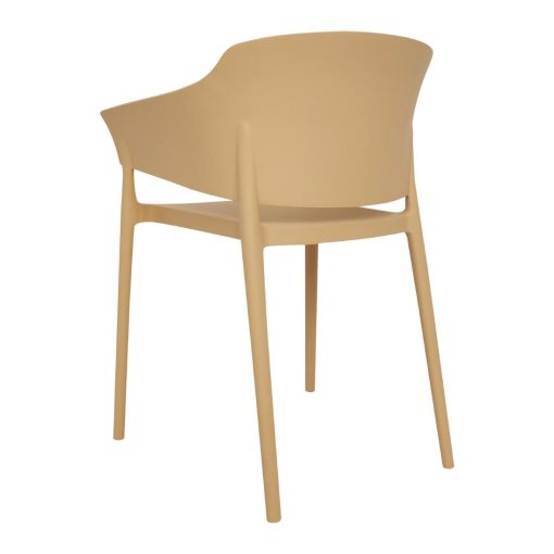 Bolero Lorenzo Cafe Chairs Warm Cream Pack of 2 (DX972)