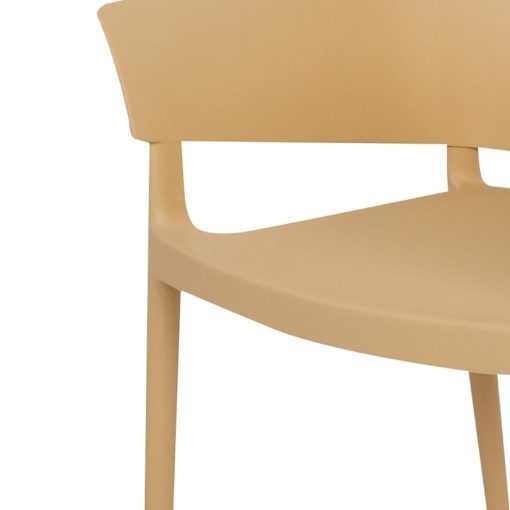 Bolero Lorenzo Cafe Chairs Warm Cream Pack of 2 (DX972)